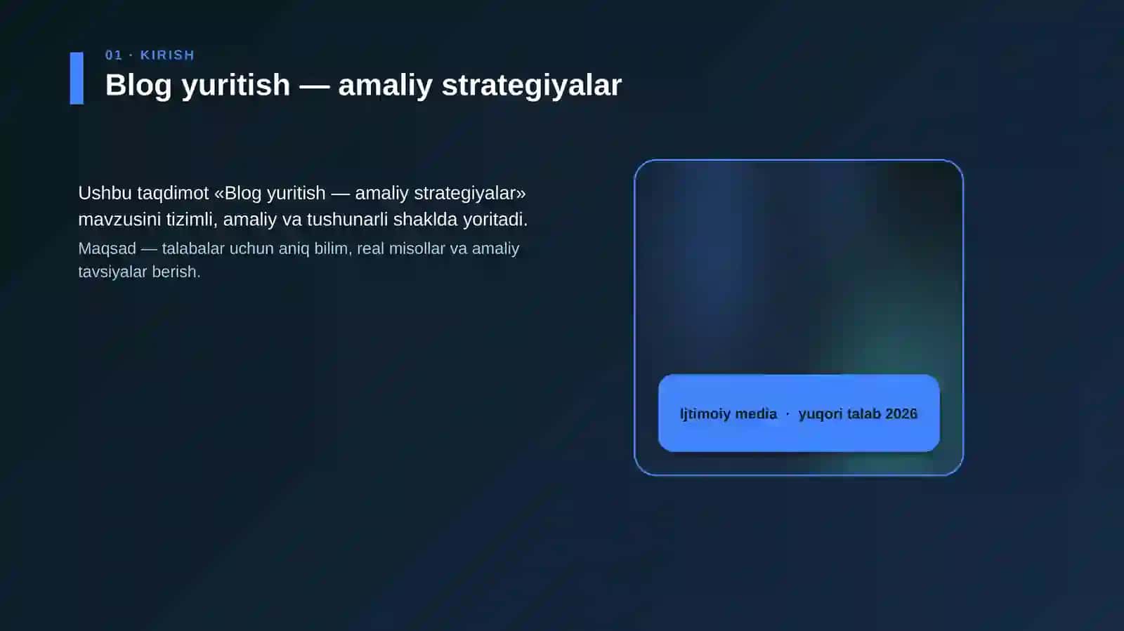 Blog yuritish — amaliy strategiyalar 4