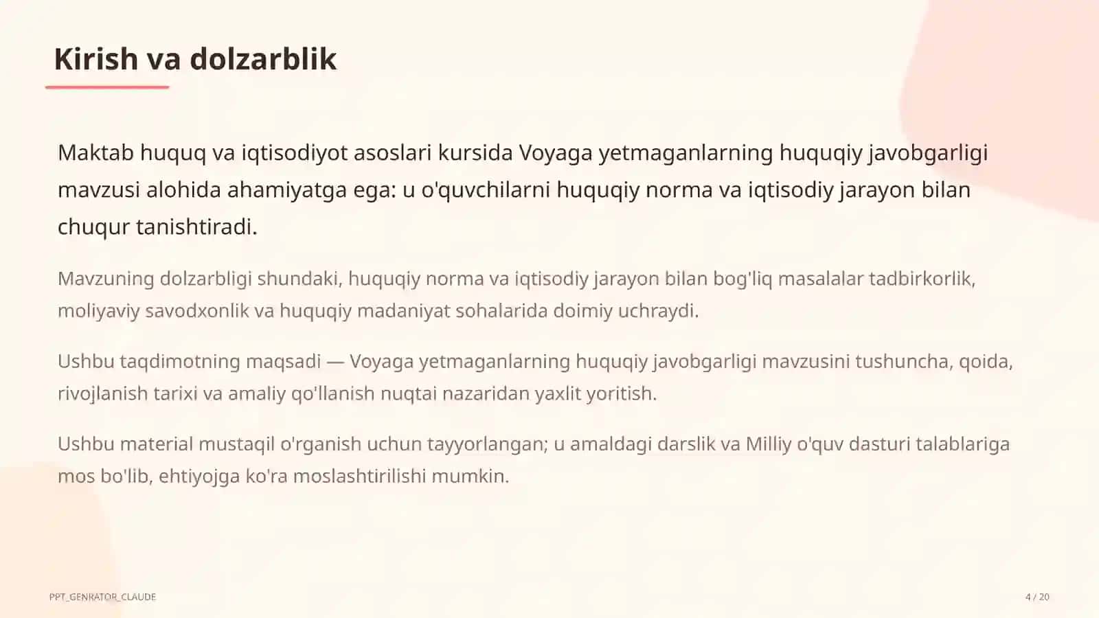 Huquq va iqtisodiyot asoslari (9–11) 4