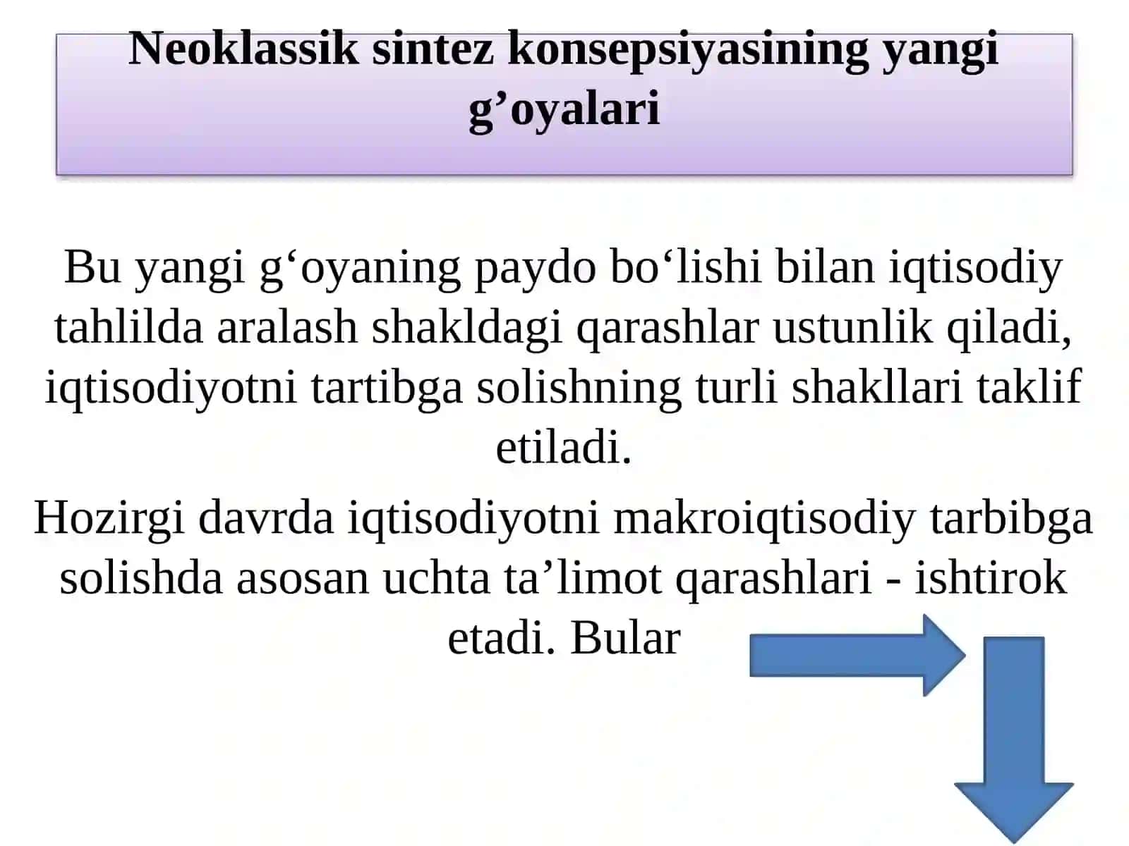 Neoklassik sintez konsepsiyasi 4