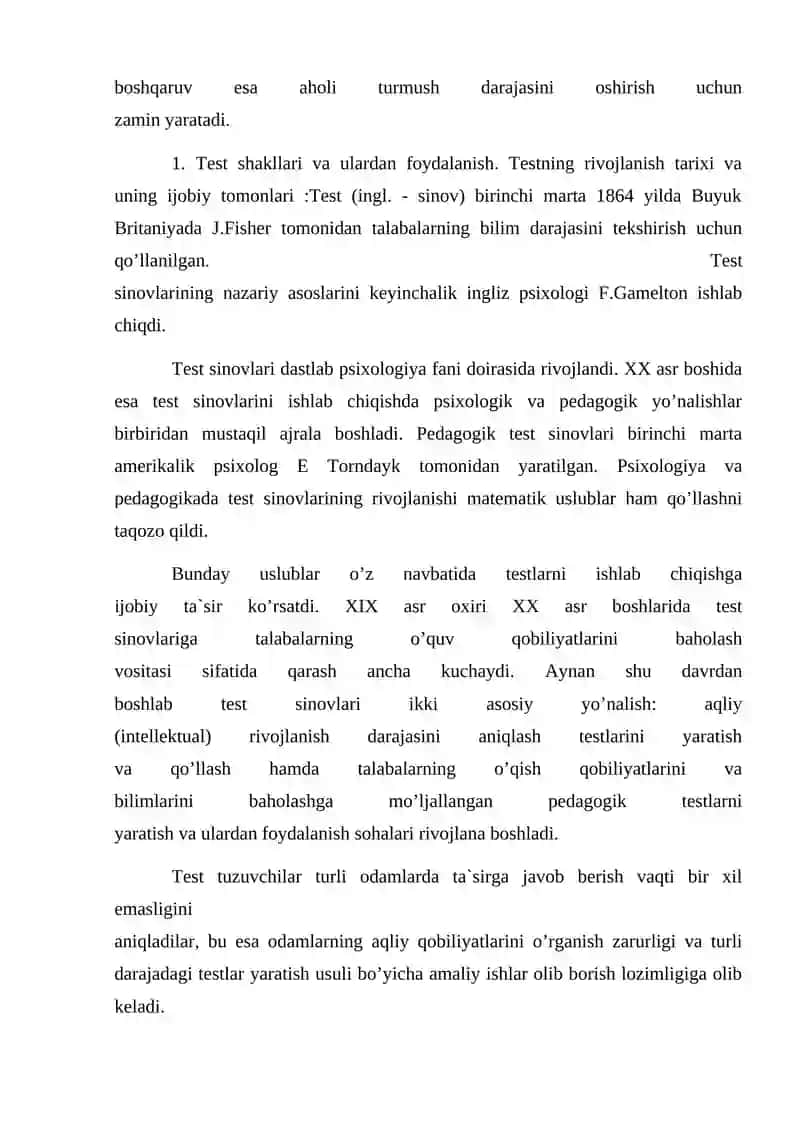 Testologiya va pedagogik o’lchovlar nazariyasi 4