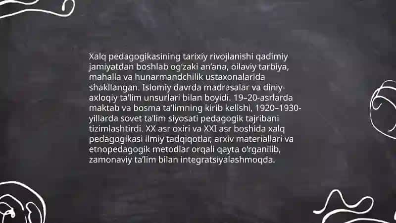 Xalq pedagogikasi - ilmiy pedagogikaning asosi 4