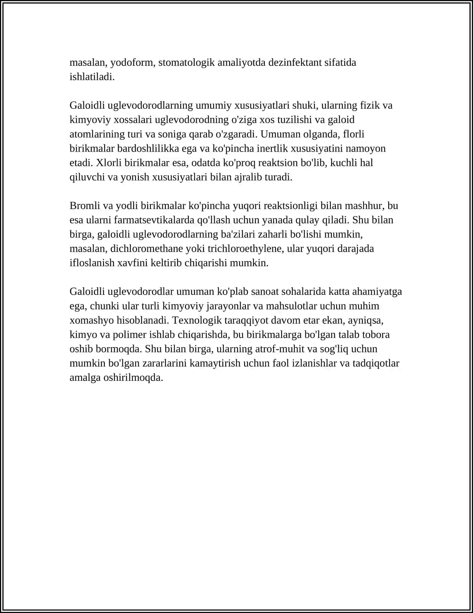 Uglevodorodlarning galloidli birikmalari 4