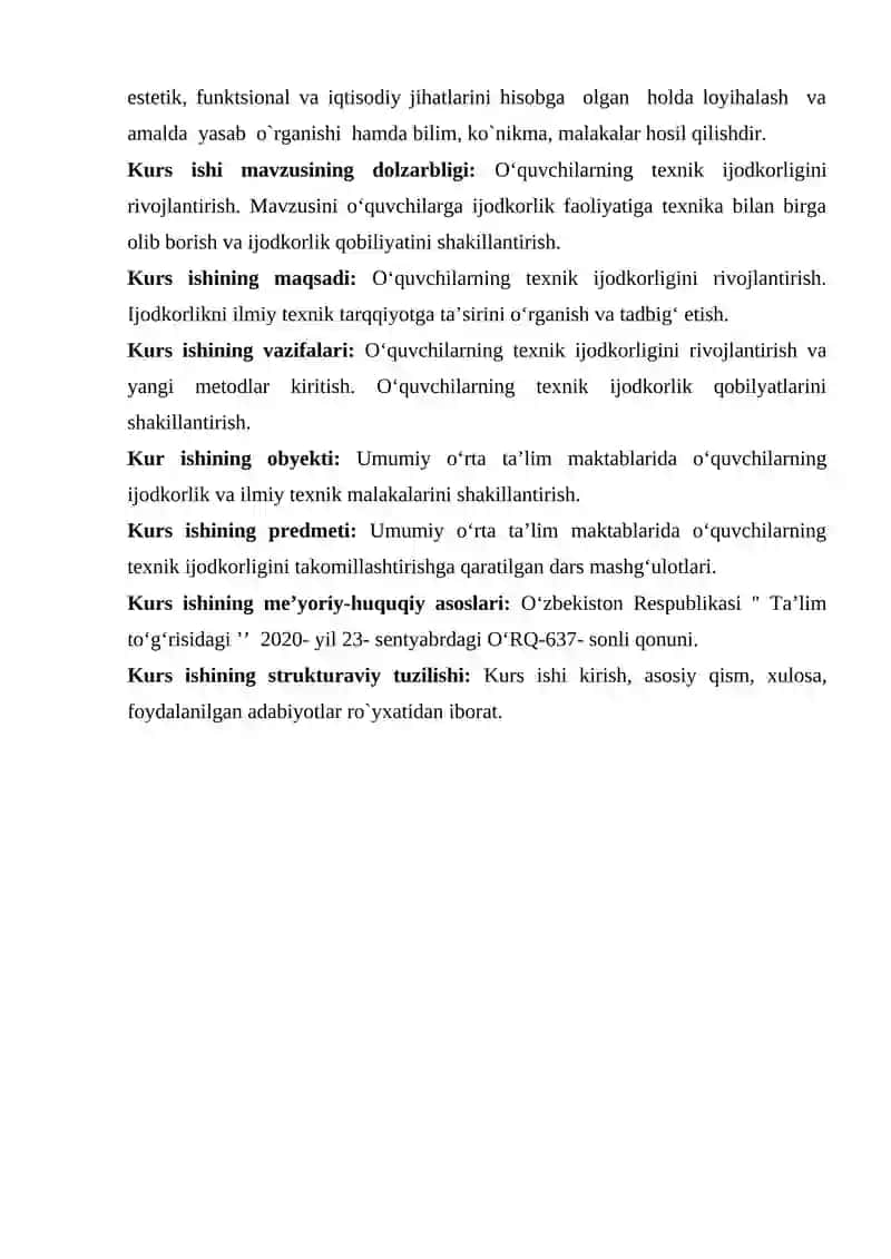 O’quvchilarning texnik ijodkorligini rivojlantirish 4