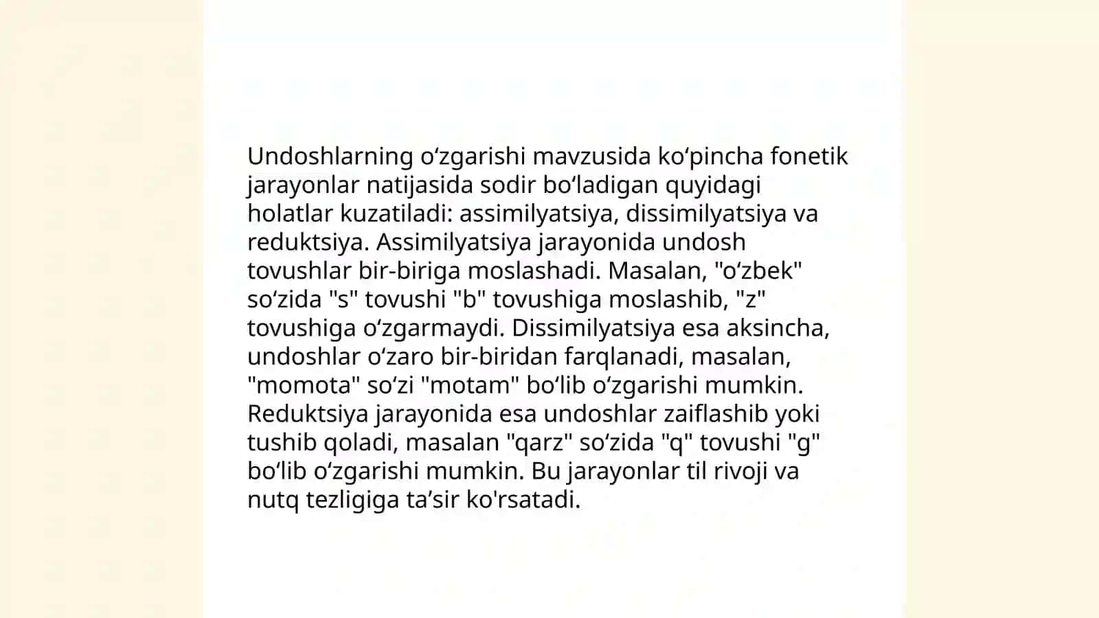 Fonetik oʻzgarishlar 4