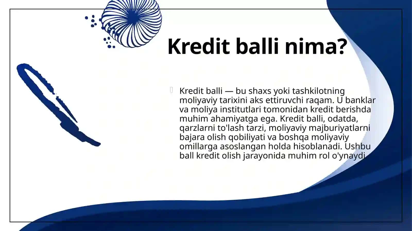 Kredit balli va uning moliyaviy qarorlarga tasiri 4