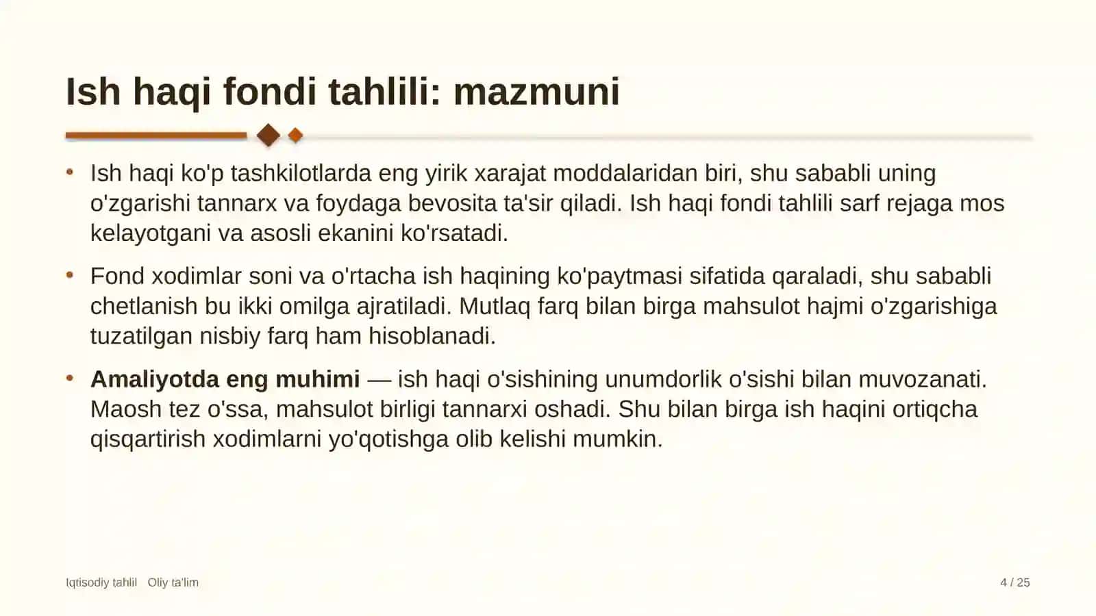 buyum bozorlarida ish haqi fondi tahlili 9244 4