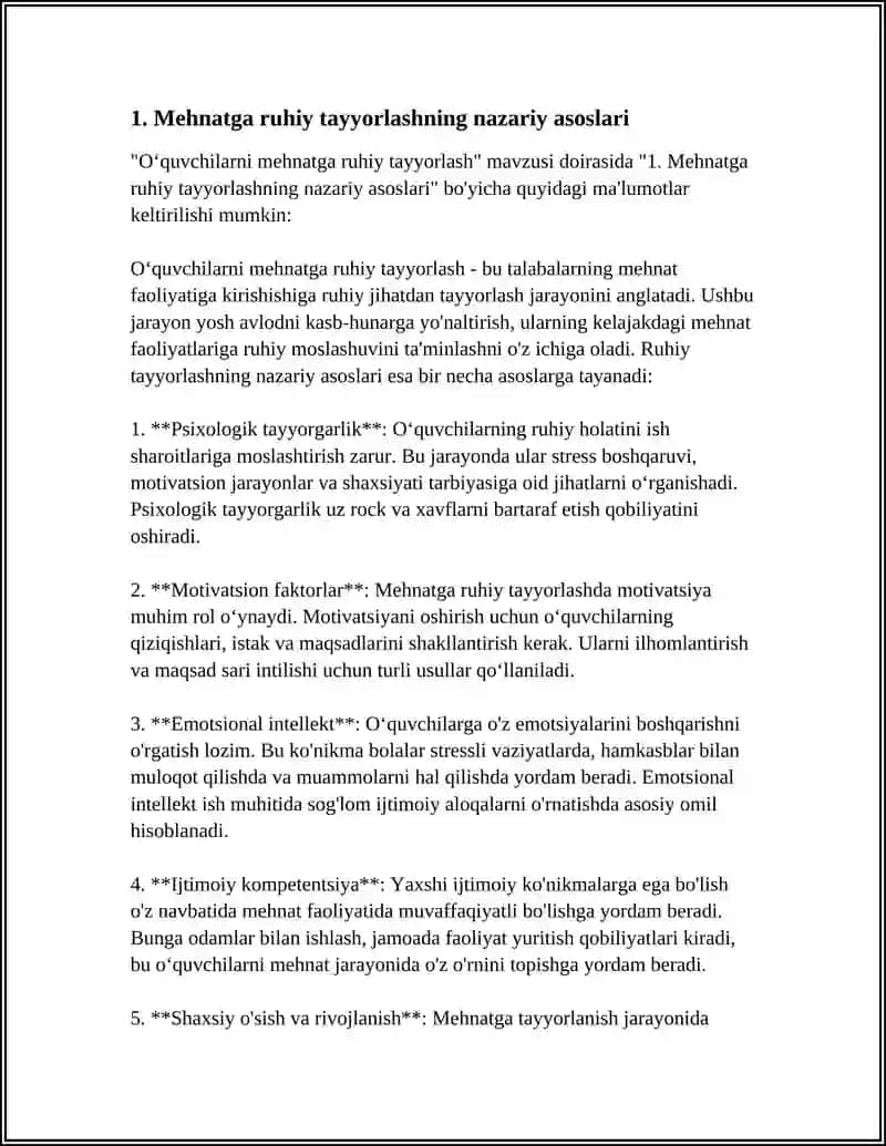 OʻQUVCHILARNI MEHNATGA RUHIY TAYYORLASH 4