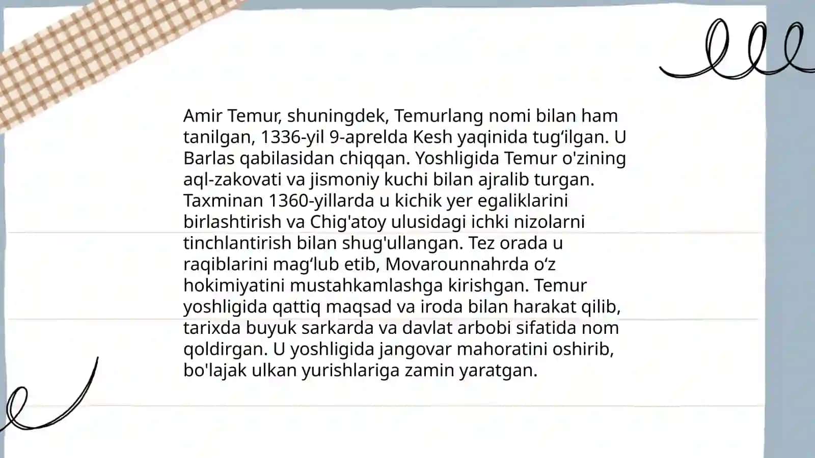 Amir Temur hayoti va ijodi 4