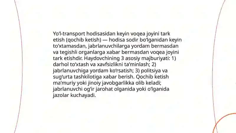 Transport harakati va undan foydalanish xavfsizligiga qarshi jinoyatlar 4