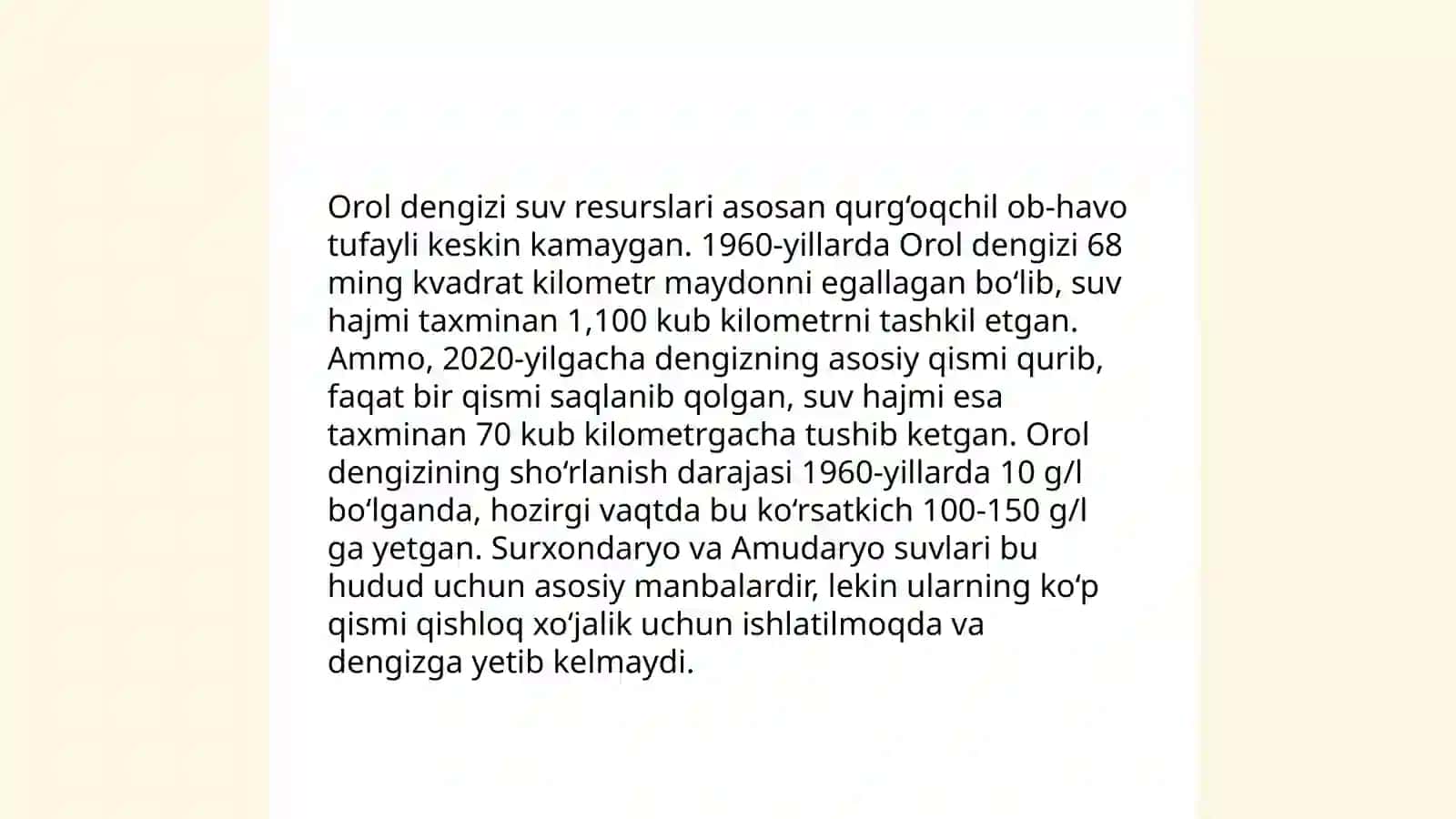Orol dengizi ekologik muammolari 4