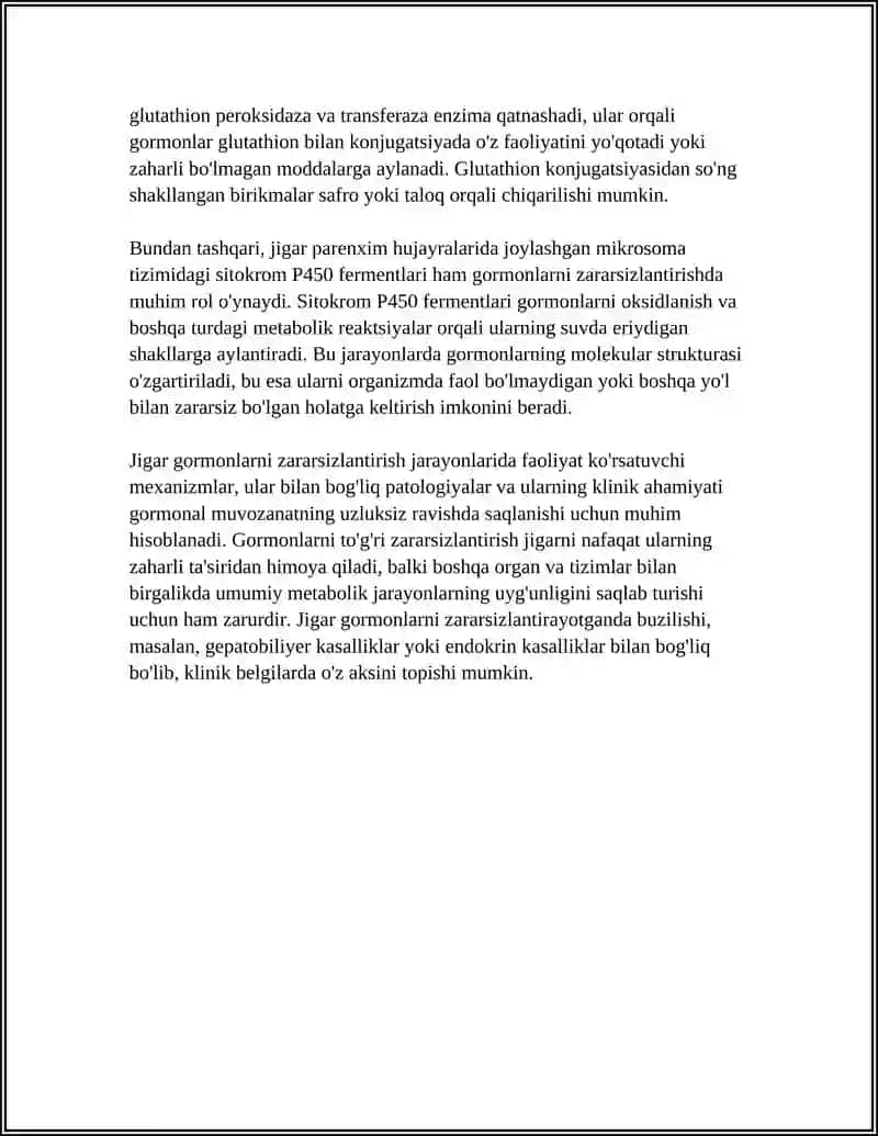 JIGARDA GORMONLARNI ZARARSIZLANTIRILISHI, KLINIK AHAMIYATI 4