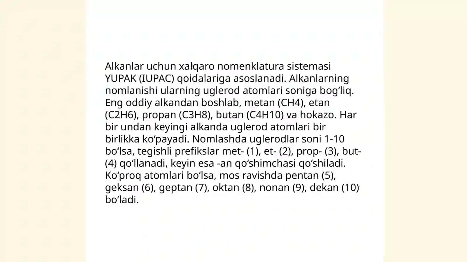 Alkanlar.Nomlanishi,Tuzilishi,Izomeriyasi,Olinishi va Kimyoviy Xossalari 4