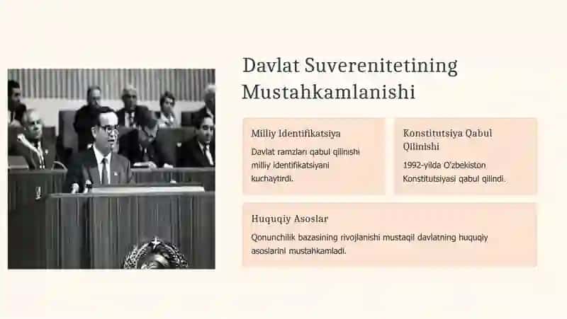 Mustaqil O‘zbekiston Respublikasi tashkil topishining tarixiy ahamiyati 4