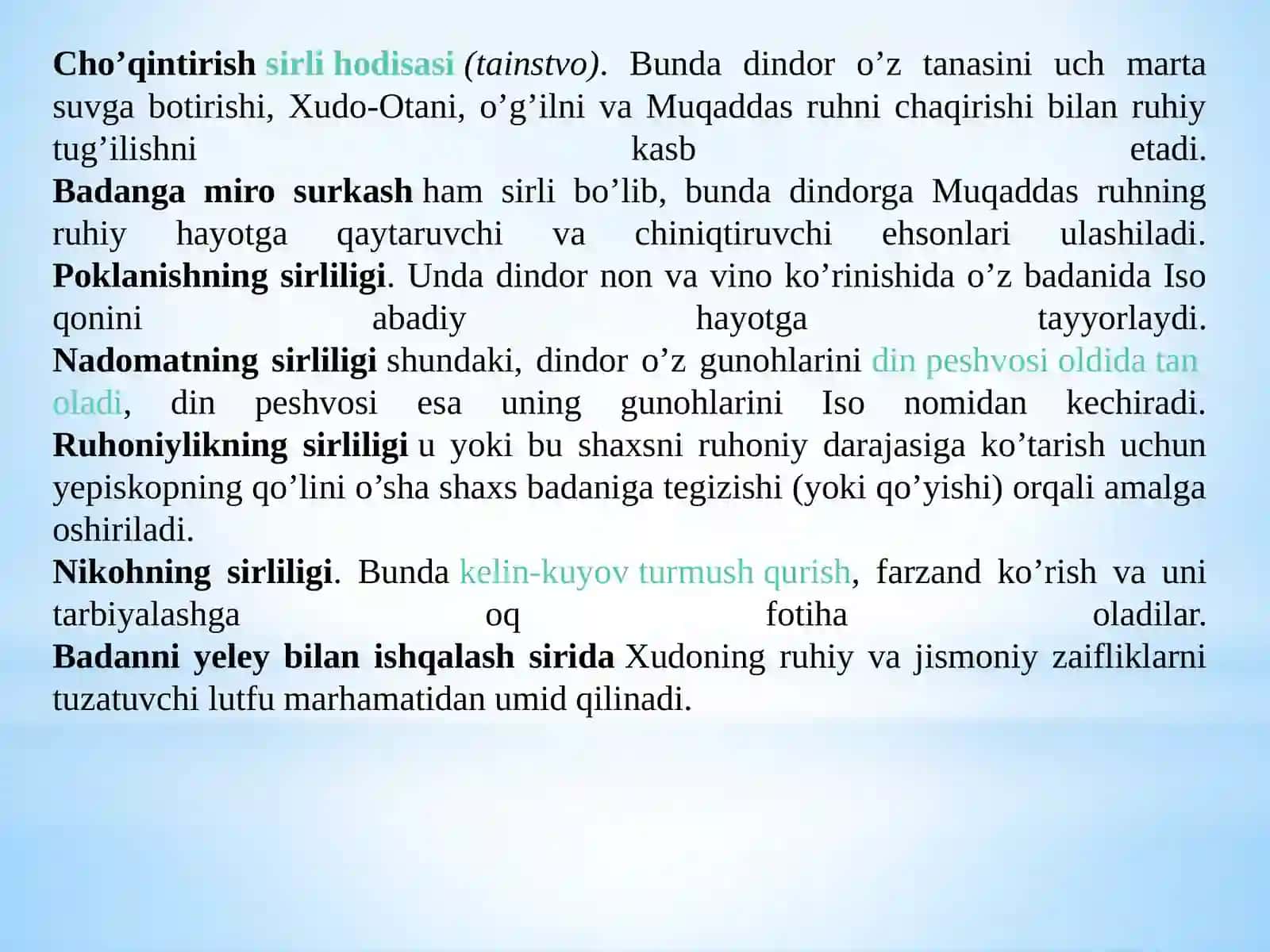 Xristianlik FALSAFASI,OQIM VA MAZHABLAR 4