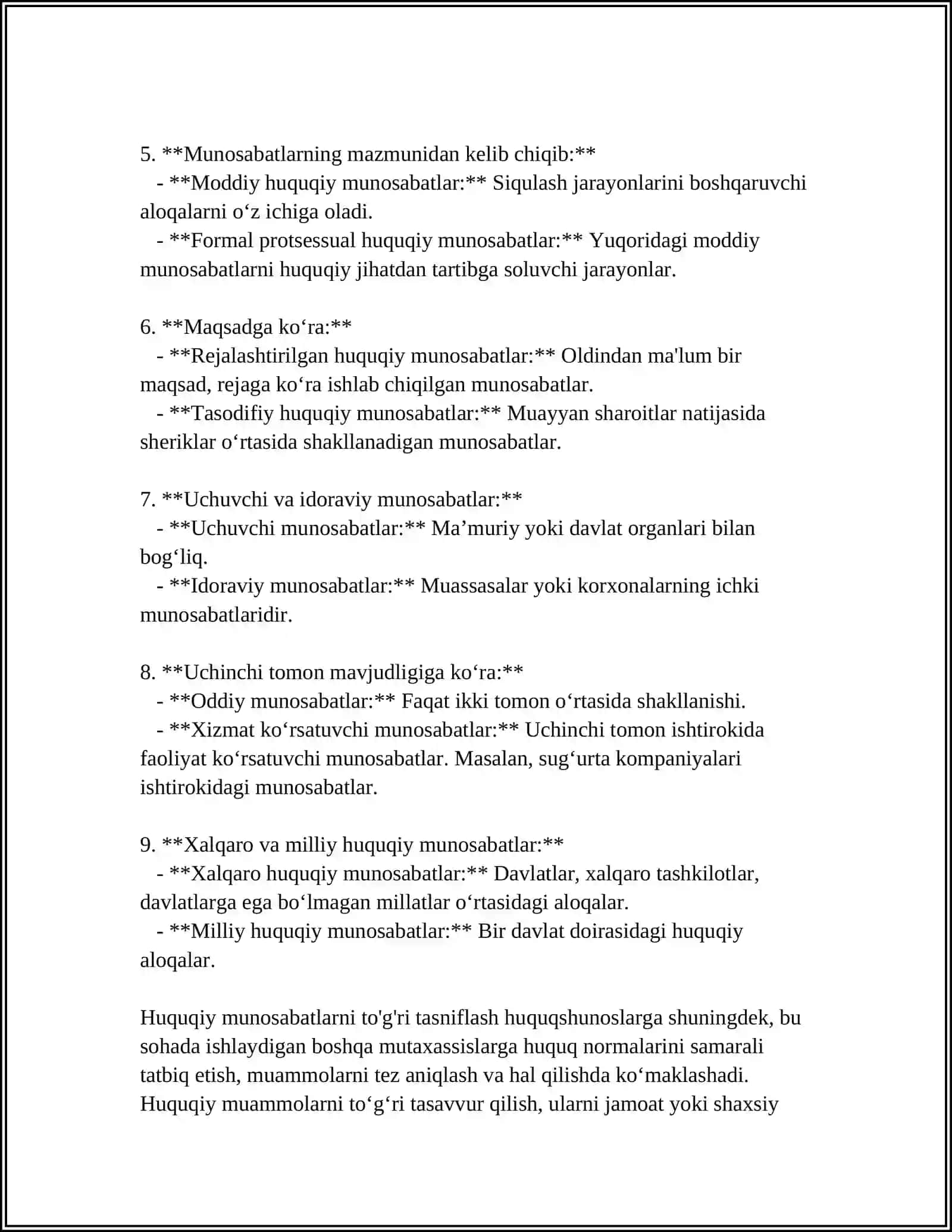 HUQUQIY MUNOSABATLAR. HUQUQ NORMALARI. HUQUQ SHAKLLARI. HUQUQ IJODKORLIGI 4