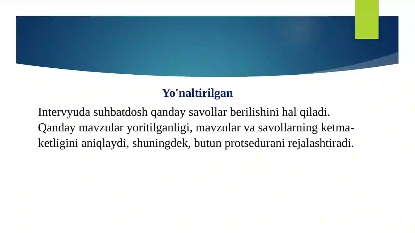 INTERVYU METODI 4