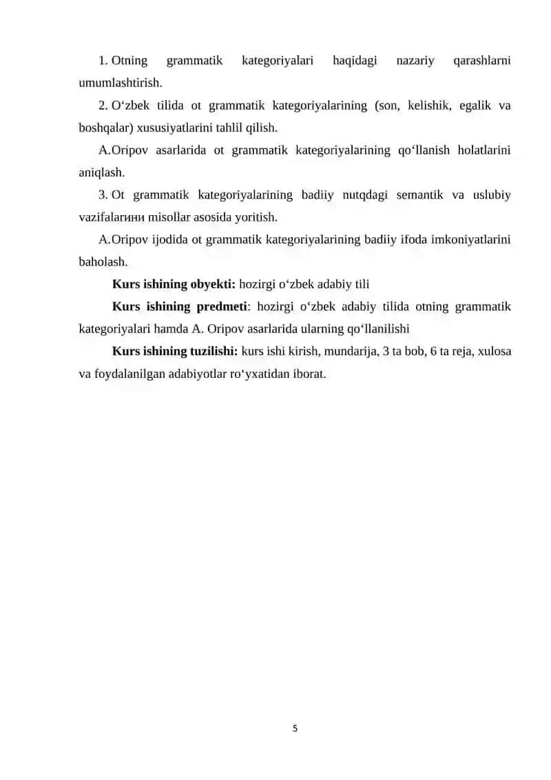 OTNING GRAMMATIK KATEGORIYALARI (A. ORIPOV ASARLARI MISOLIDA) 4