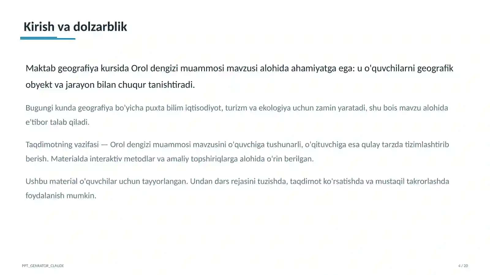 Orol dengizi muammosi (8-sinf) 4