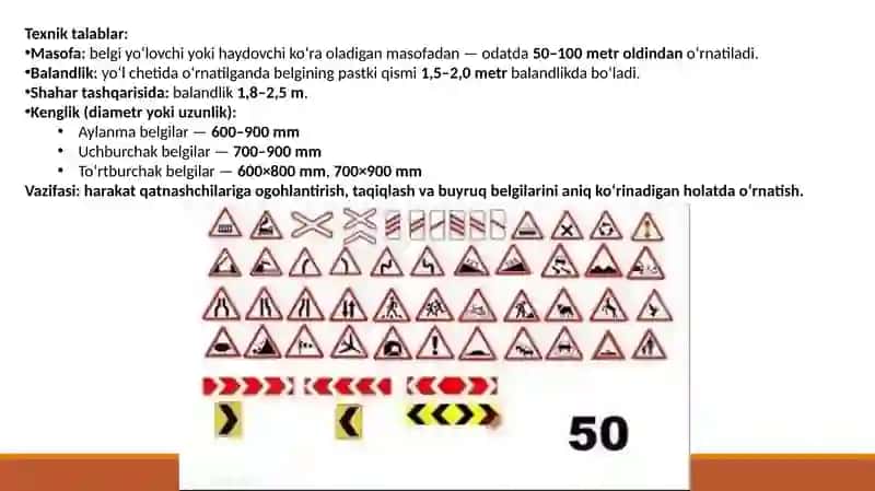 Ogohlantiruvchi belgilar 4