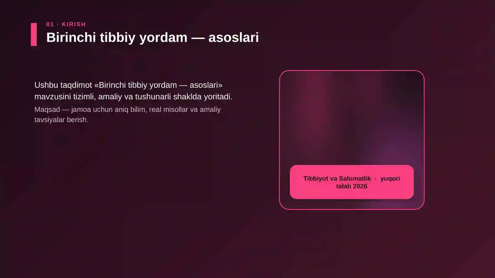 Birinchi tibbiy yordam — asoslari 4