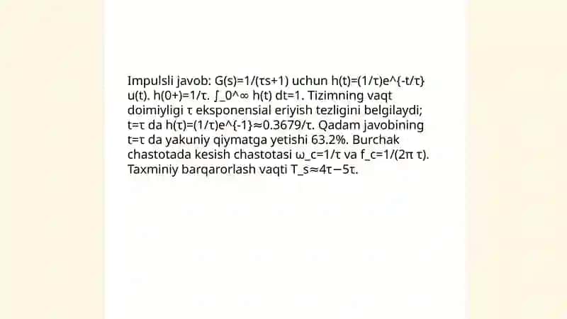 avtomatik boshqariw sistemalarning vaqt va chastotaviy xarakteristikalari 4