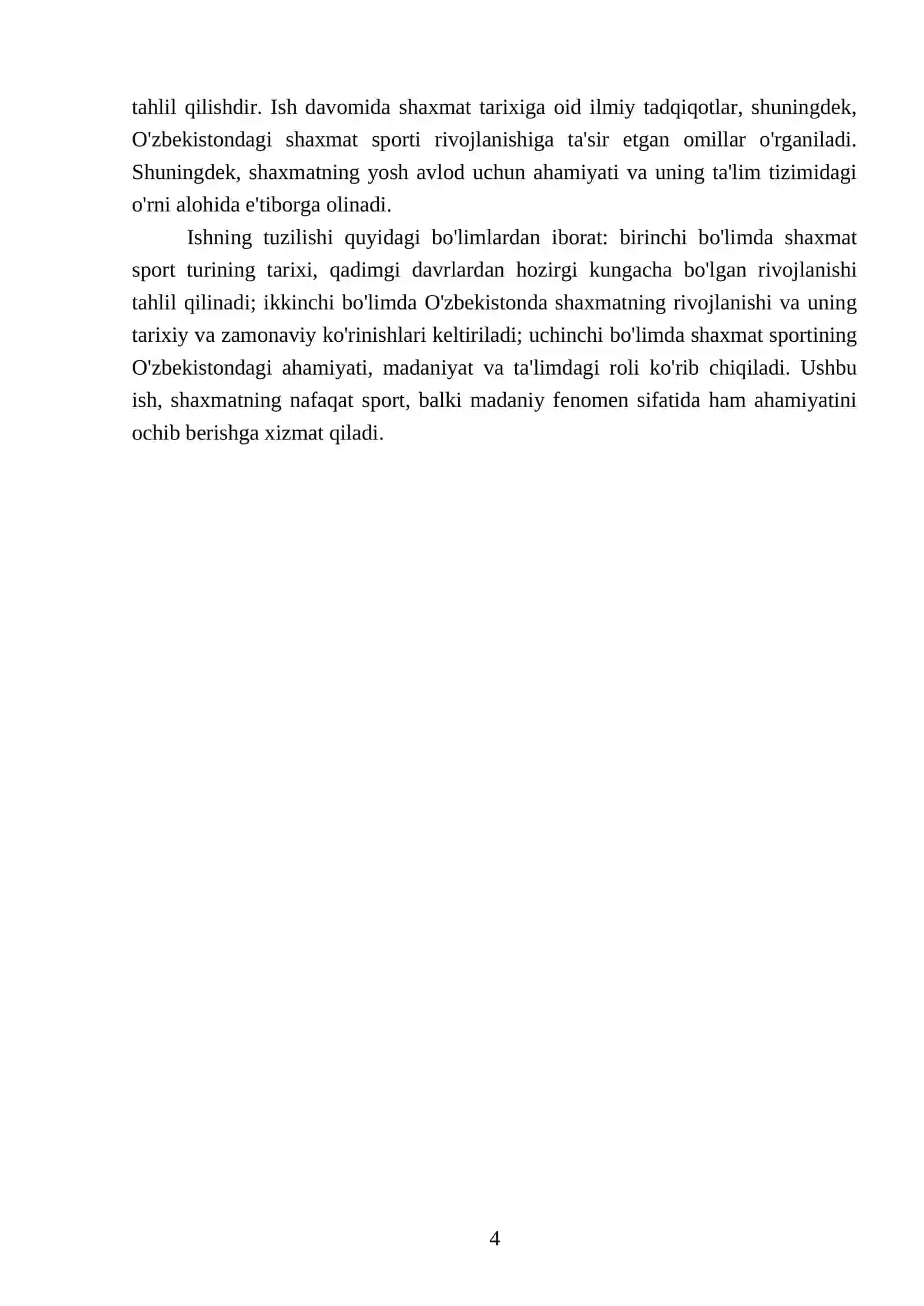 SHAXMAT SPORT TURINING TARIXI VA O'ZBEKISTONDA RIVOJLANISHI 4