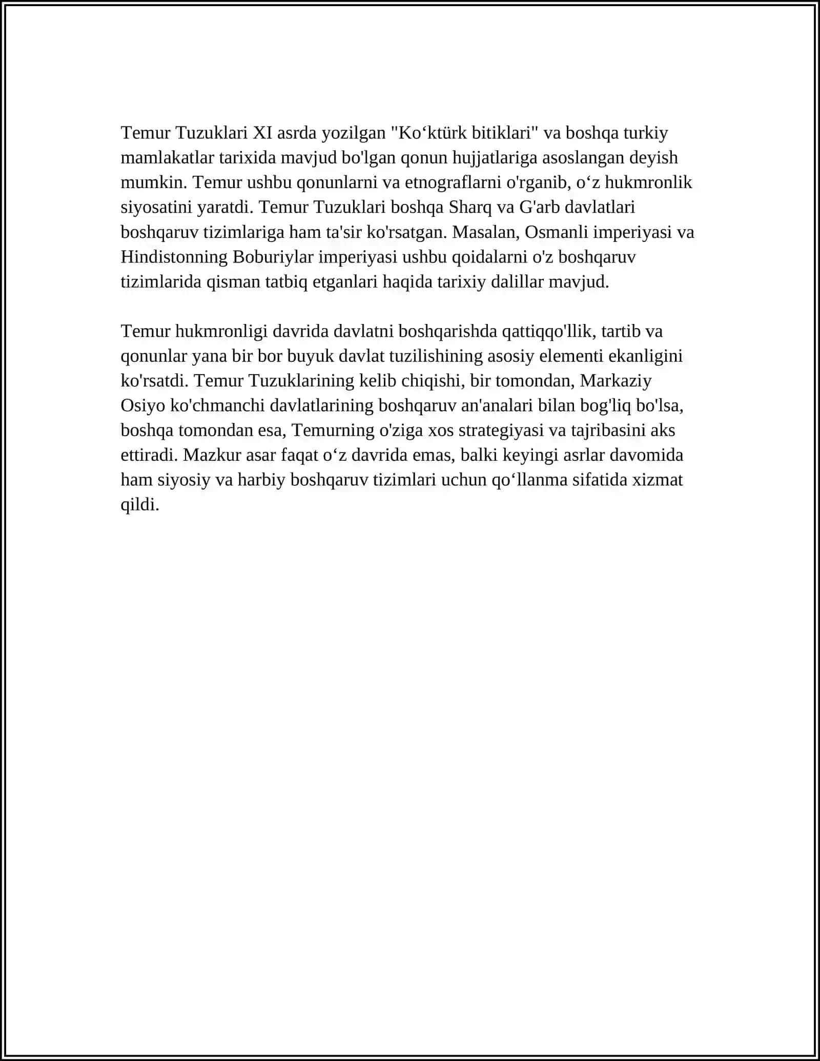 ‘’TEMUR TUZUKLARI” VA MILLIY G’OYALAR RIVOJI 4