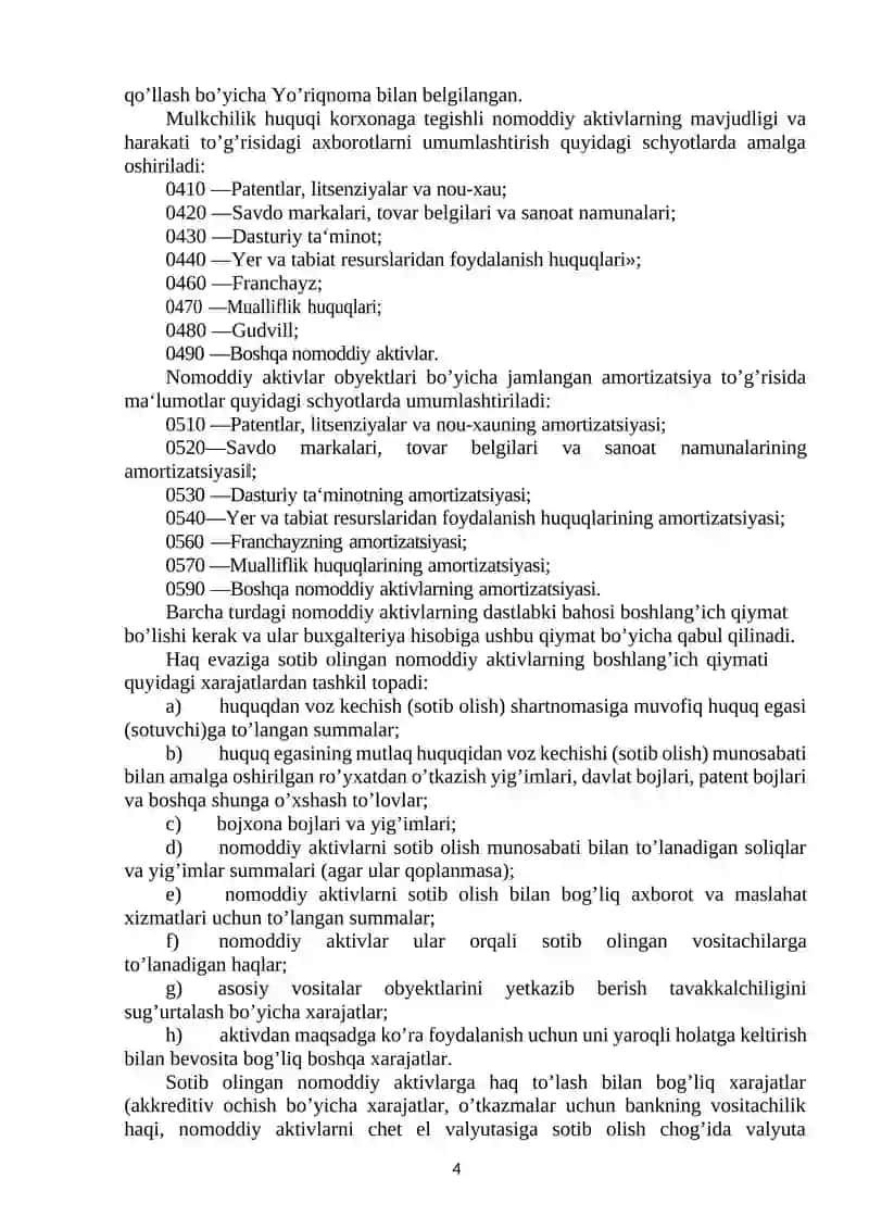 Nomoddiy aktivlar hisobi 4