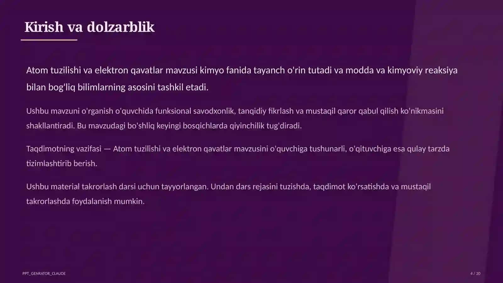 Atom tuzilishi va elektron qavatlar (8-sinf) 4