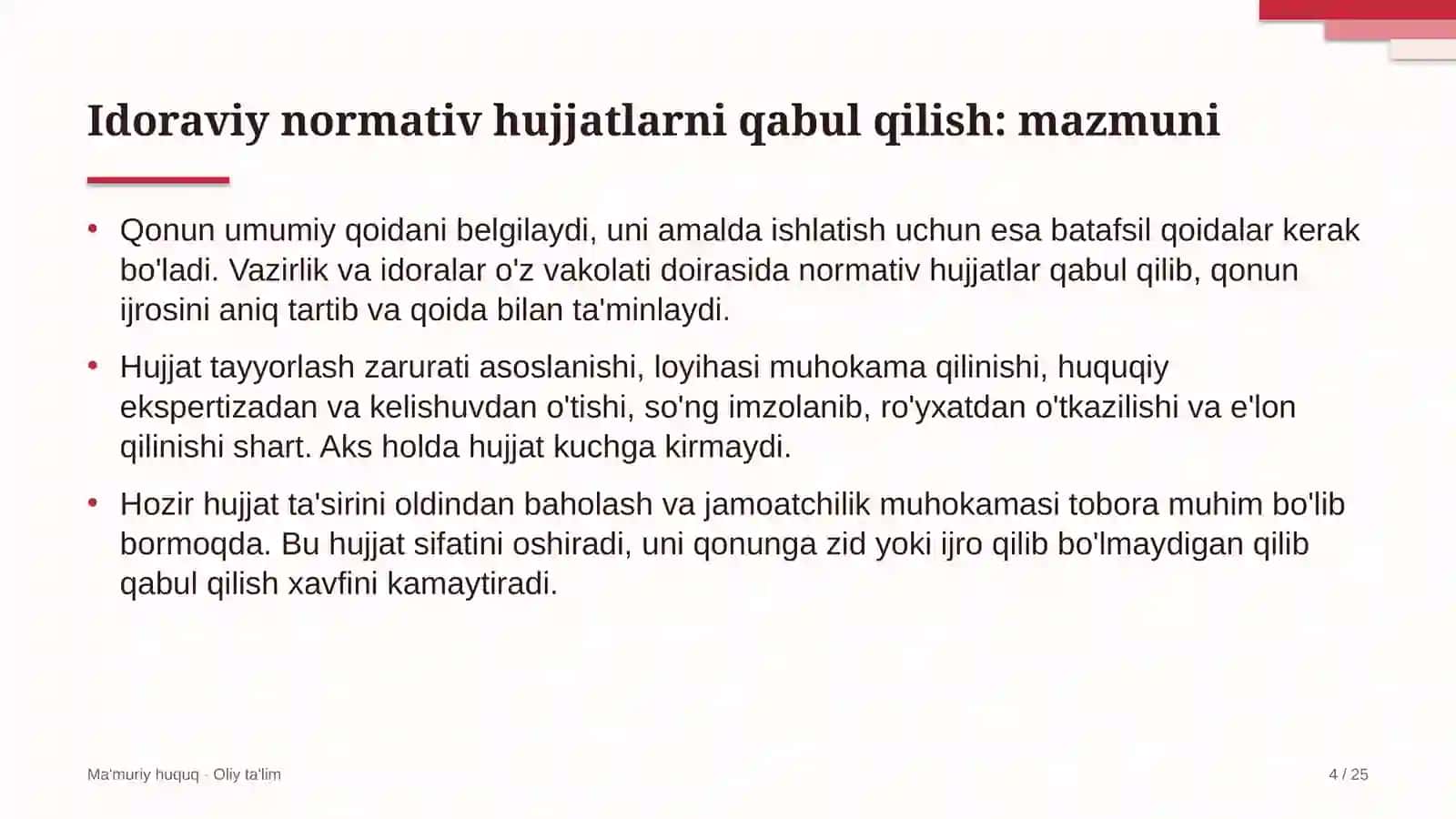 sanatoriylarda idoraviy normativ huquqiy hujjatlarni qabul qilish 1173 4