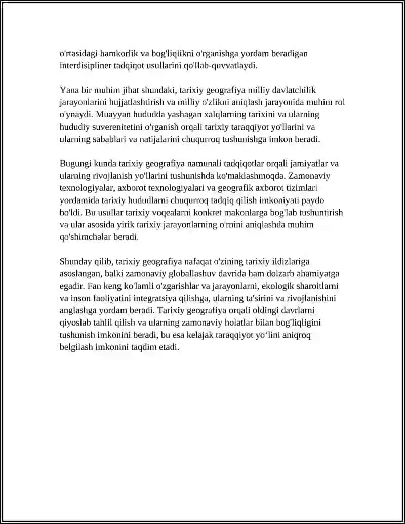 TARIXIY GEOGRAFIYANING METODI PREDMETI VA VAZIFALARI 4