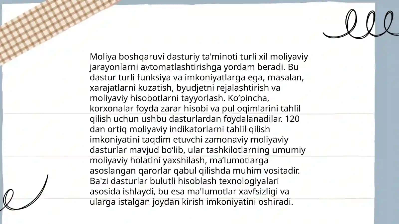Moliyaviy qarorlar qabul qilish uchun dasturiy taminot 4