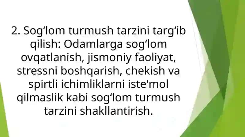 Tibbiy profilaktika markazlari va So'g'lomlashtirish markazlarining maqsadi va vazifalari 4