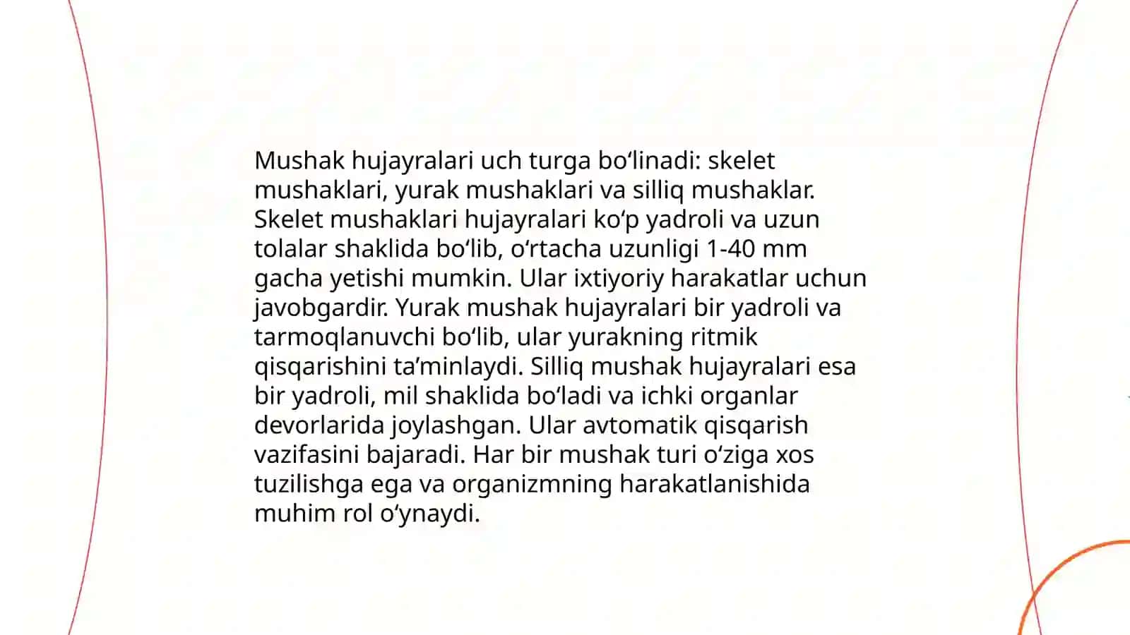 Mushaklar tizimi va fiziologiyasi 4