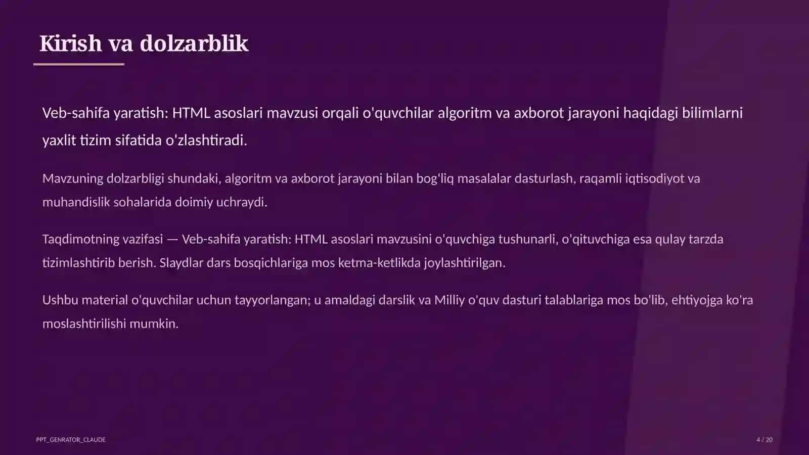 HTML asoslari (9-sinf) 4
