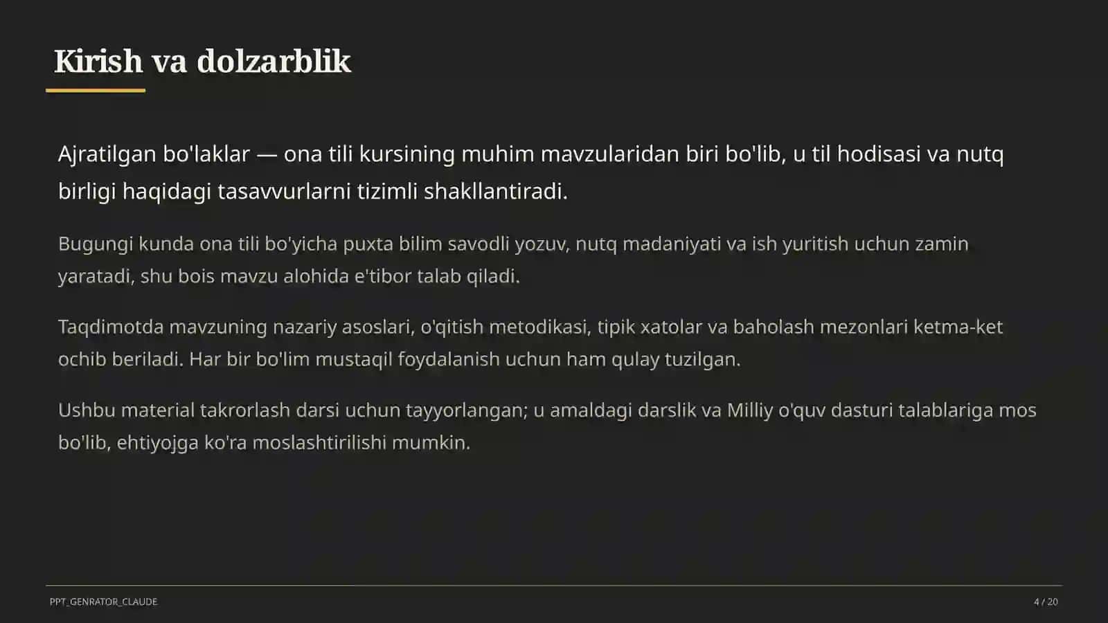 Ajratilgan bo'laklar (8-sinf) 4