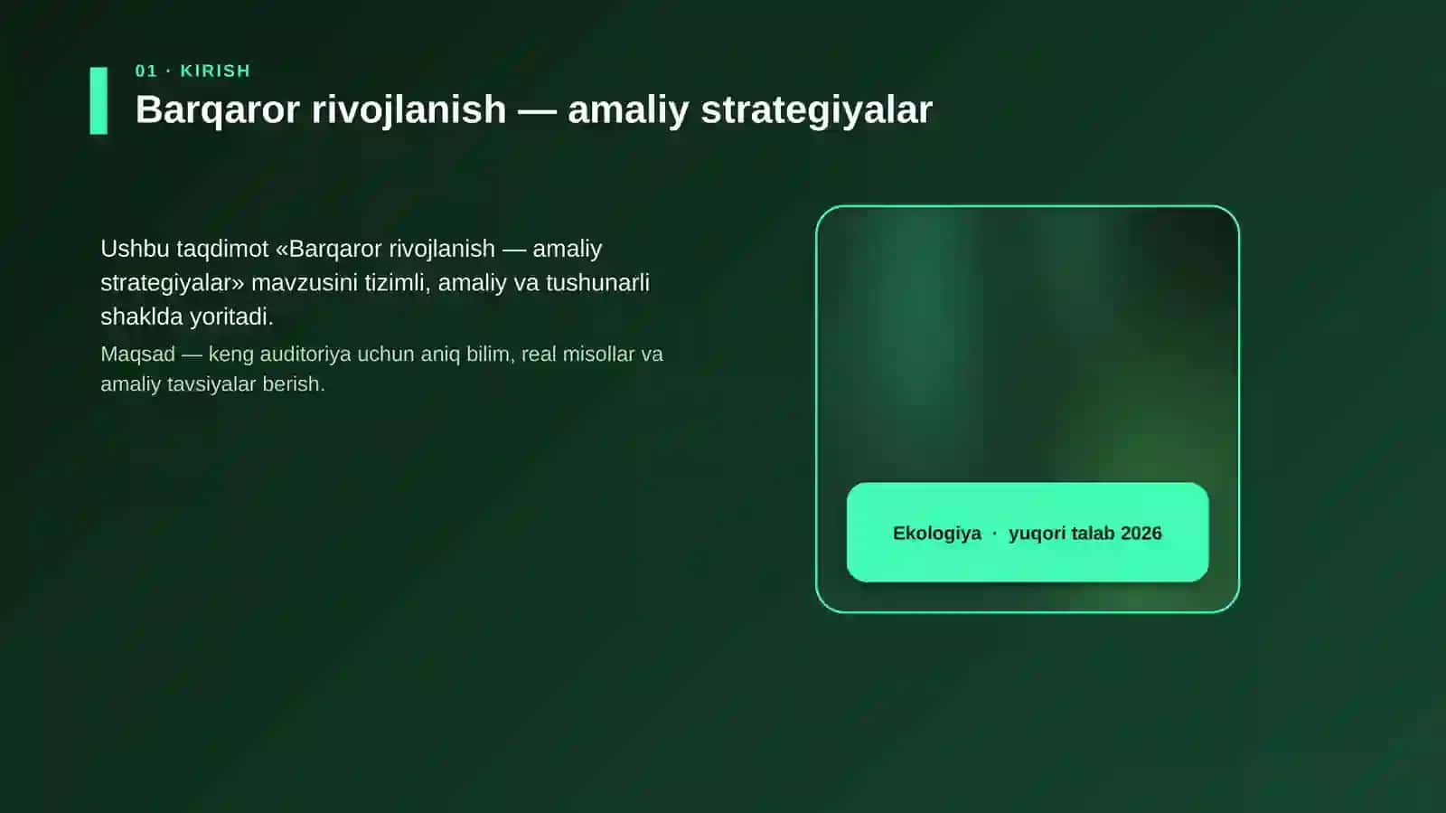 Barqaror rivojlanish — amaliy strategiyalar 4