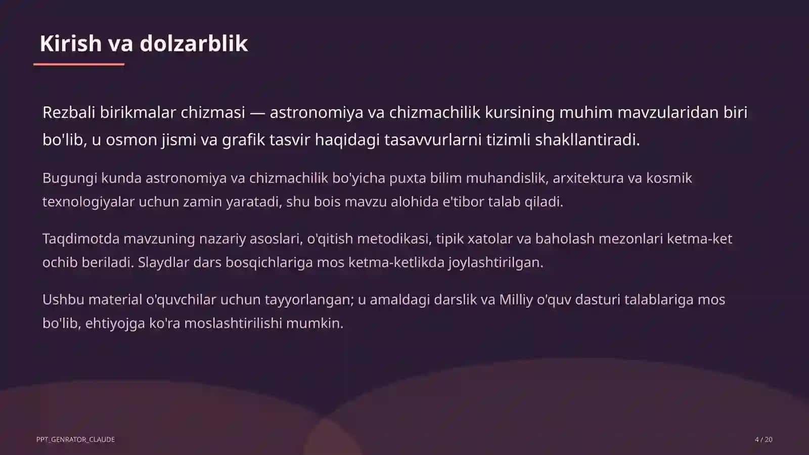 Rezbali birikmalar chizmasi (9-sinf) 4