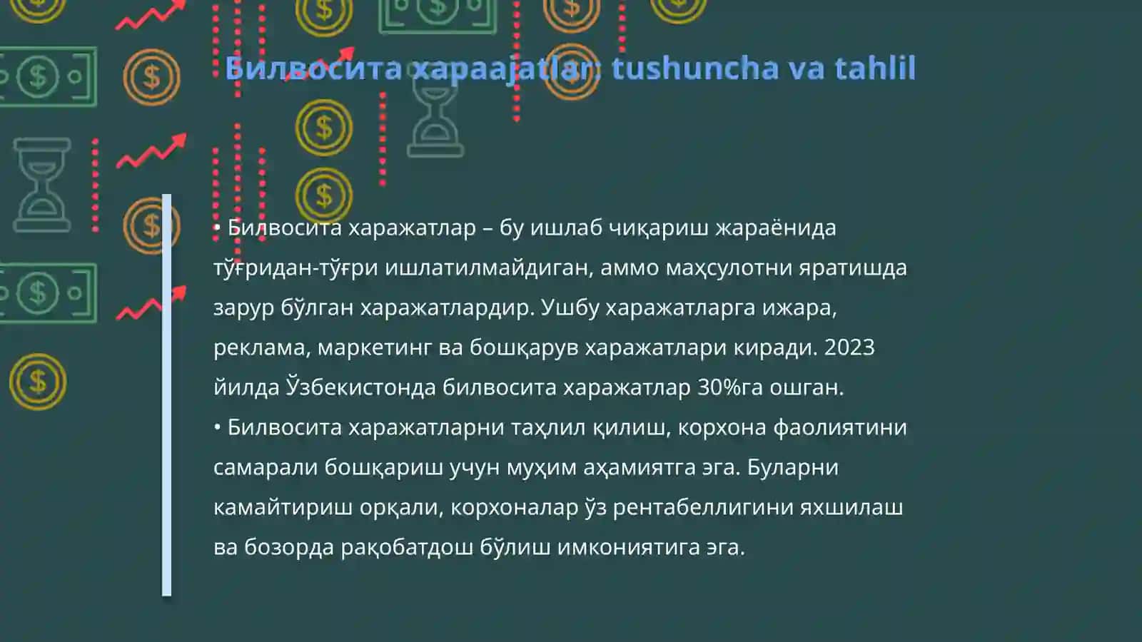 Бевосита ва Билвосита харажатлар хисоби 4