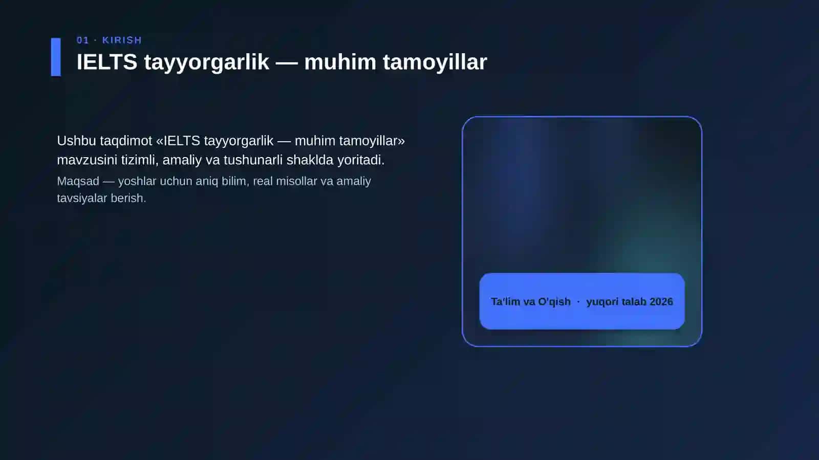 IELTS tayyorgarlik — muhim tamoyillar 4