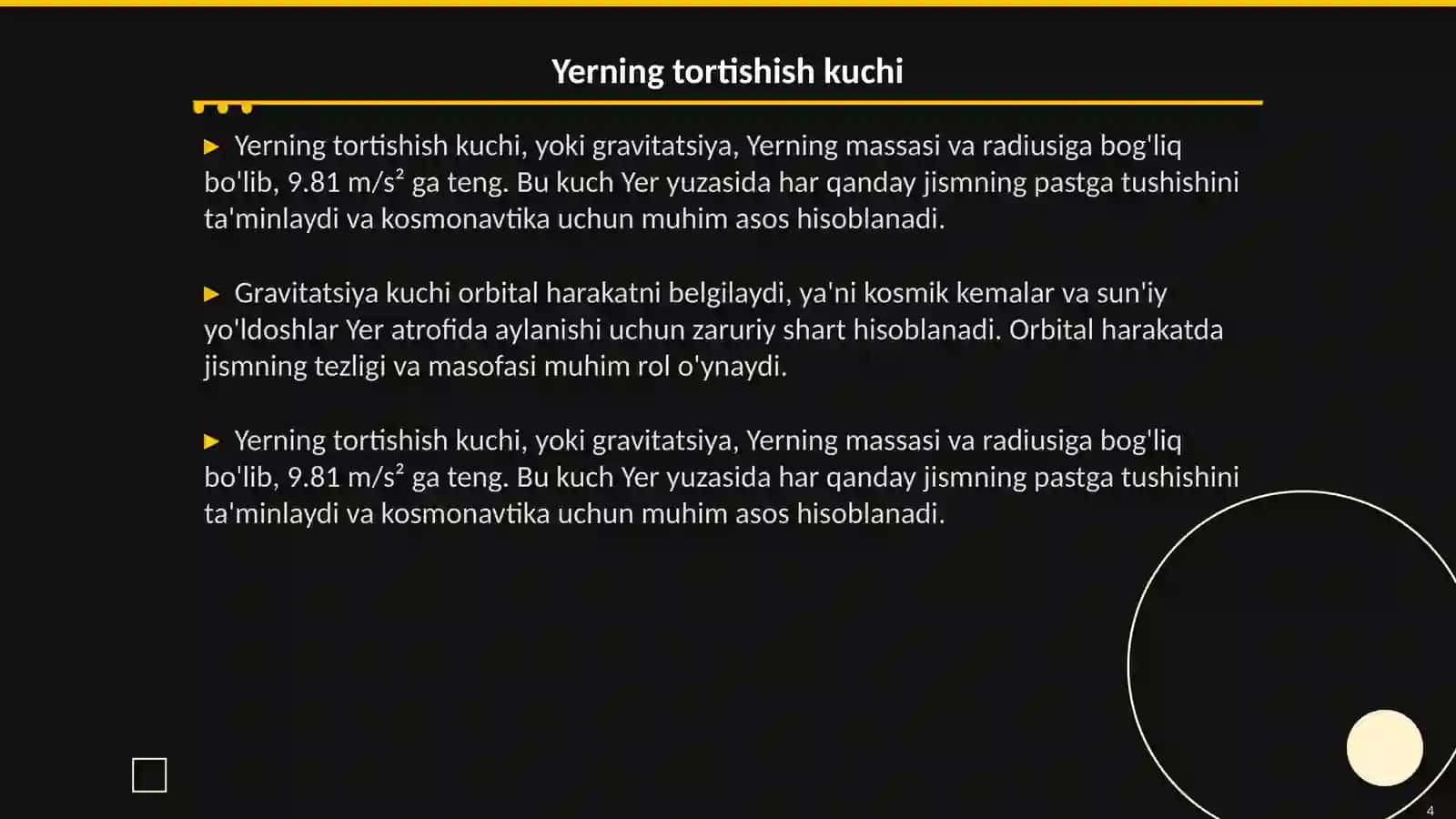 Kosmonavtikaning fizik asoslari 4