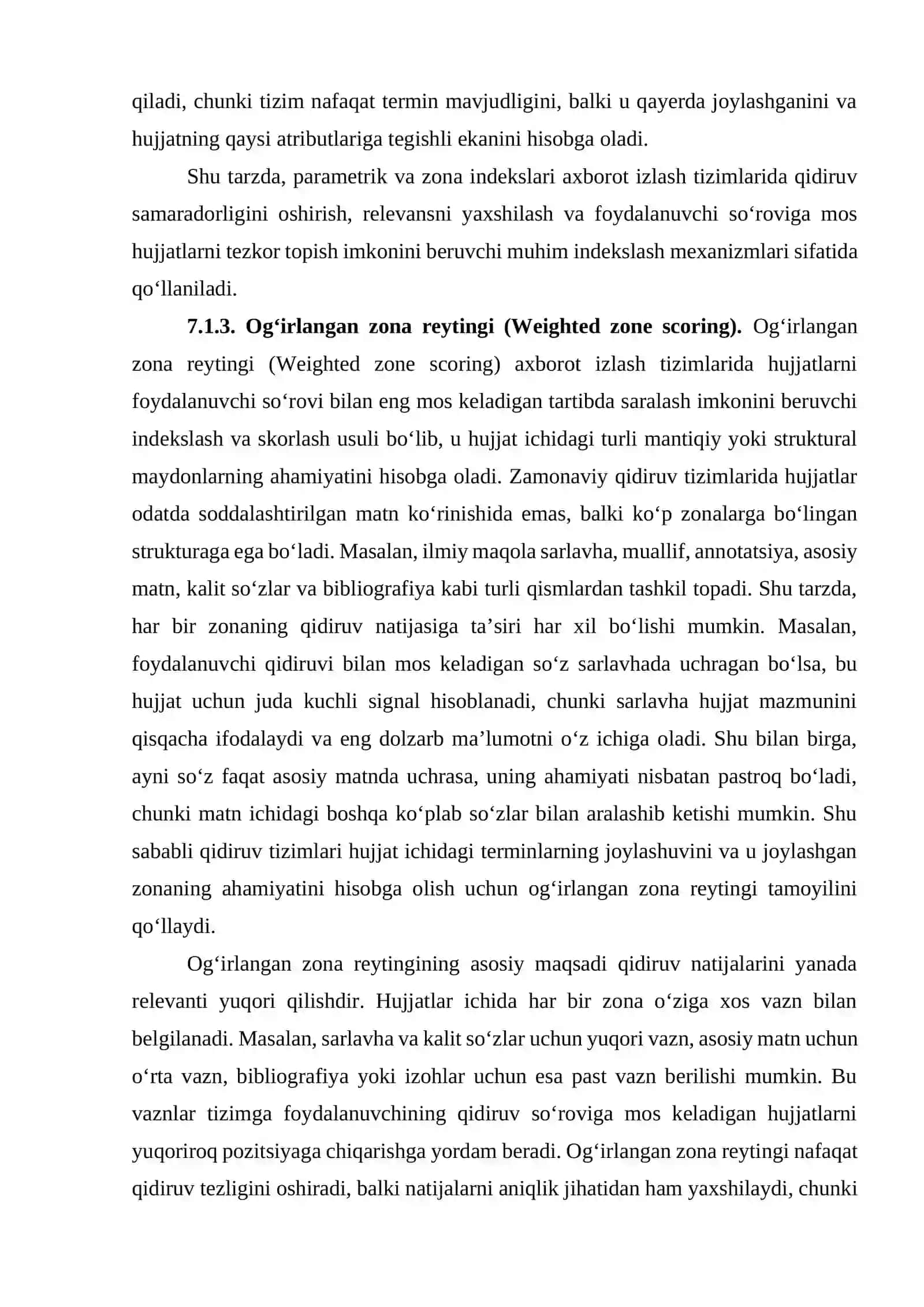 Atamaning vazn va vektor makon modeli 4