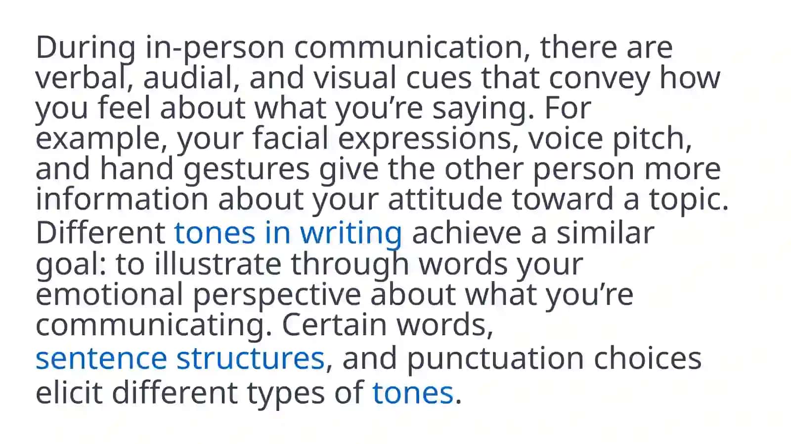 The types of tones in the English language 4