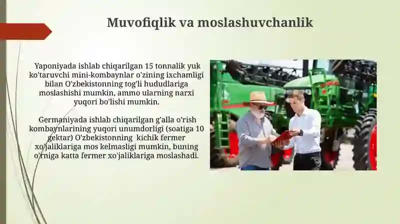 Chet el qishloq xo'jalik texnikalarining afzalliklari 4