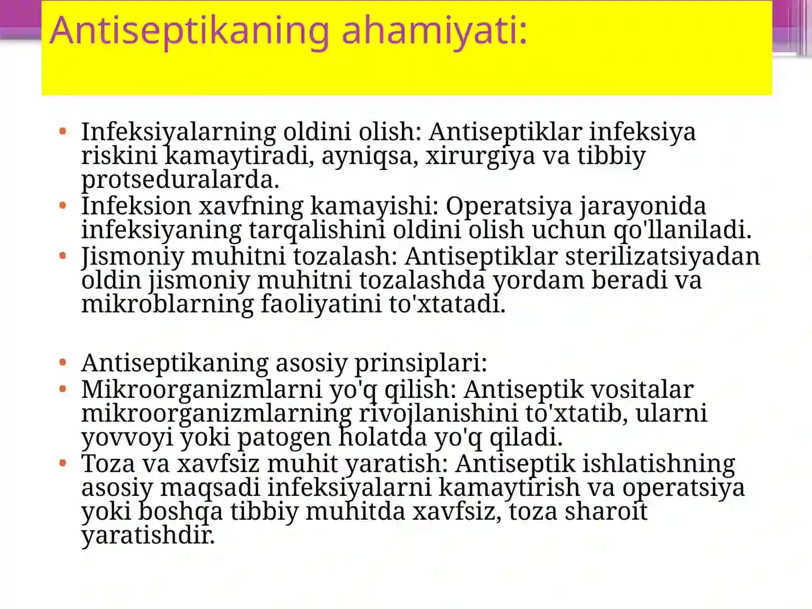 Antiseptika va xirurg qo'llarini aperatsiya gatayotlash 4