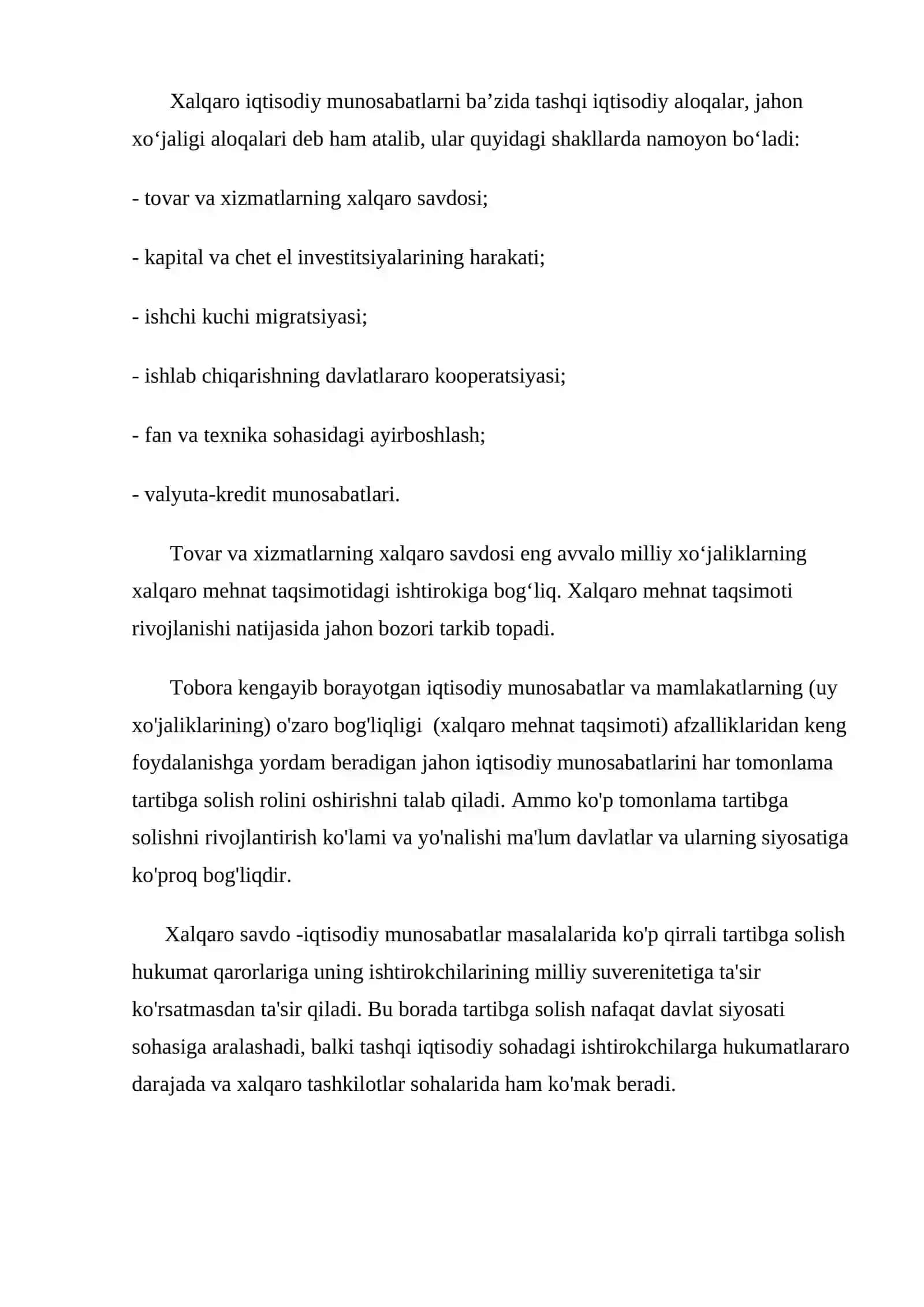 O'zbekistonning xalqaro iqtisodiy tashlikotlar bilan hamkorligi 4