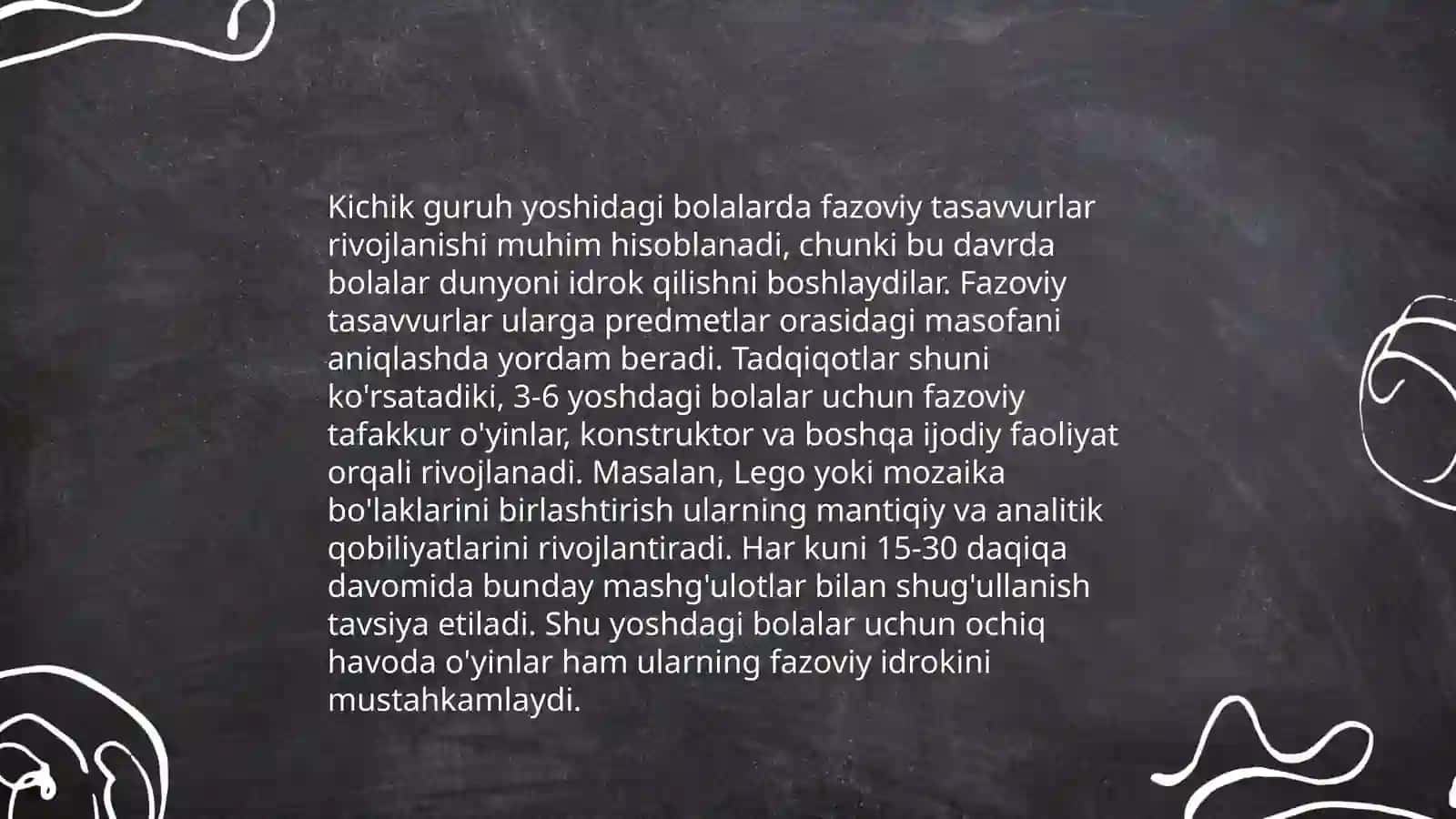 Kichik guruh yoshidagi bolalarda fazoviy tasavvurlarni shakllantirish 4