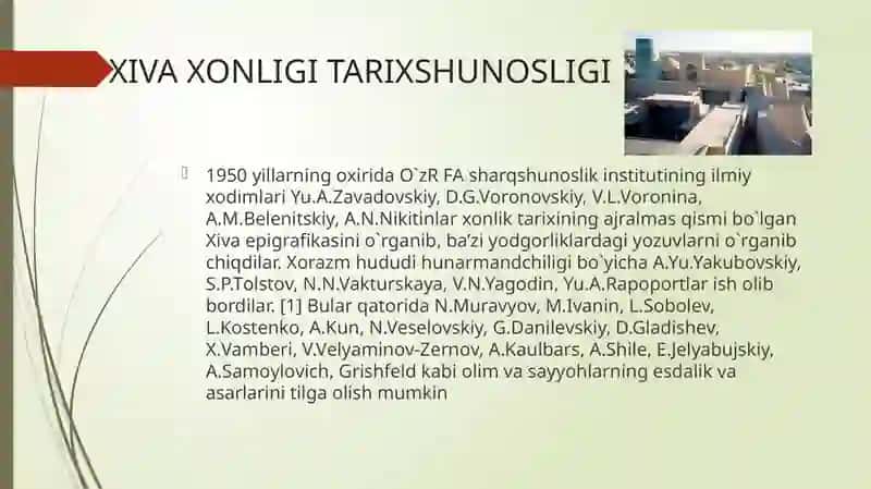 XIVA XONLIGI TARIXSHUNOSLIGI 4