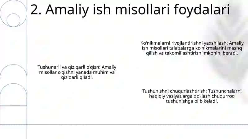 Amaliy ish namunalaridan foydalanish 4