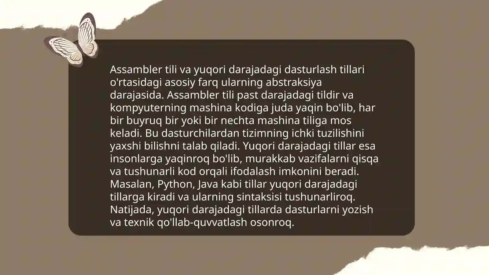 Assambler tili operatorlari va ularni qo‘llash 4